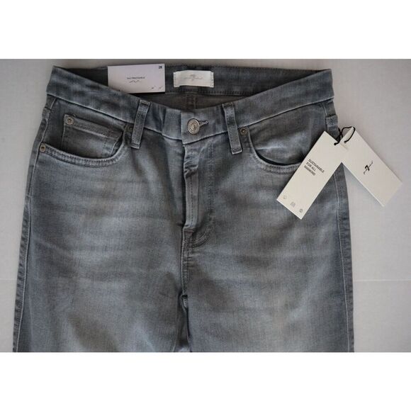 7 For All Mankind Women's Sz 28 Gray Kimmie Mid Rise Bootcut Denim Jeans - Picture 3 of 13